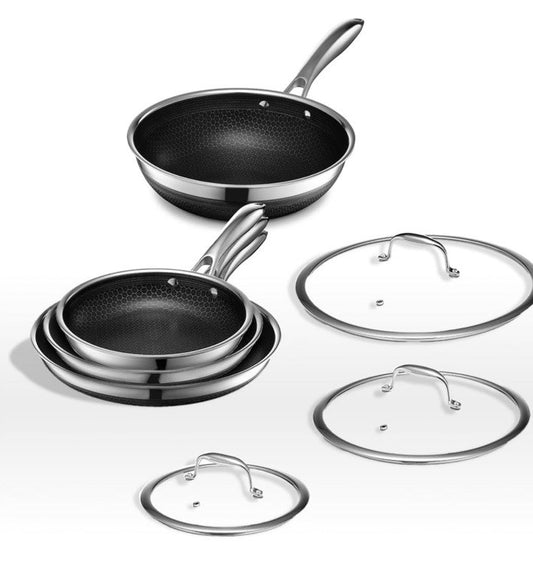 HexClad Hybrid Nonstick 7-Piece Cookware Set Openbox MSRP $699